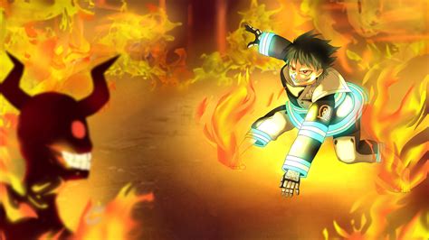 Fire Force Shinra Kusakabe Around Fire HD Anime Wallpapers HD Wallpapers ID