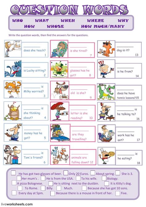 English As A Second Language Worksheets