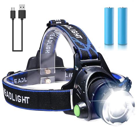 Fvsa Rechargeable Led Headlamp Flashlight 1100 Lumen 10000mah 3