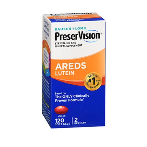 Bausch And Lomb Bausch And Lomb Preservision Eye Vitamin And Mineral Supplements Lutein Softgels