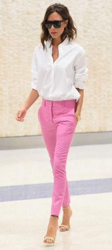 24 Trendy Ideas How To Wear Pink Pants Wardrobes Summer Work Outfits