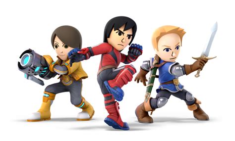 Mii Fighters In Super Smash Bros Ultimate Nintendo 3ds Wii U List Of