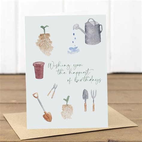 Gardening Unisex Birthday Card Yellowstone Art Boutique