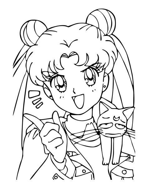 Sailor Moon Anime Coloring Pages Fun For Kids And All Ages Etsy Ireland