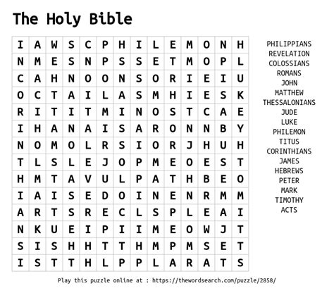 Download Word Search On The Holy Bible