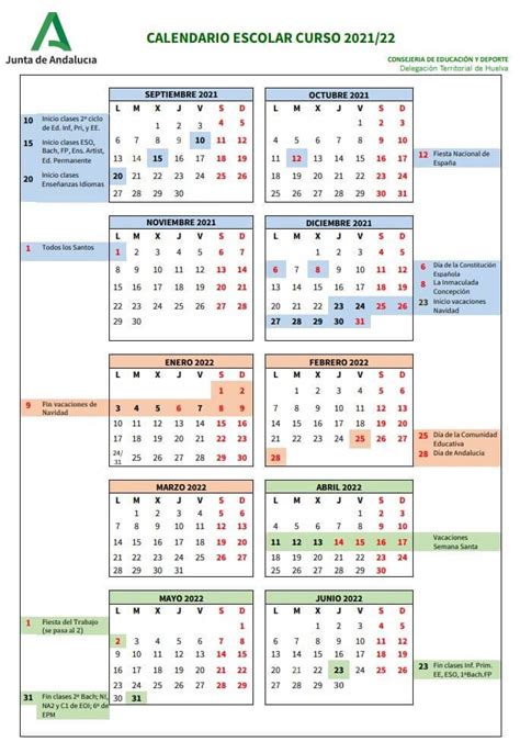 Calendario Escolar Andalucia 2022 23 Imagesee