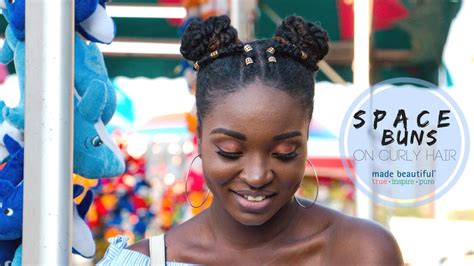 Space Buns On Curly Hair Made Beautiful Youtube