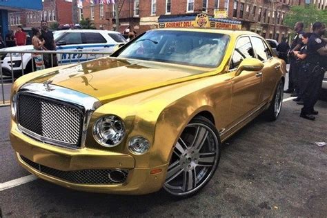 50 Cent Drives Gold Bentley Mulsanne Back To Hometown