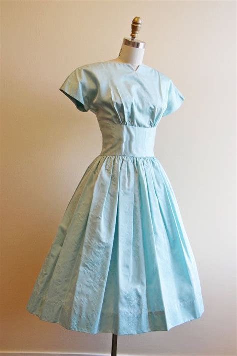 1950s Dress Vintage 50s Party Dress Pale Blue By Jumblelaya 1950