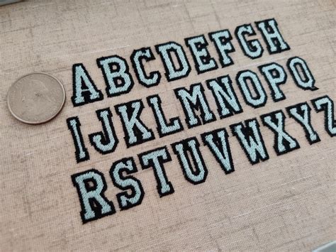 Varsity Collegiate Collegiate Block Type Font Machine Embroidery
