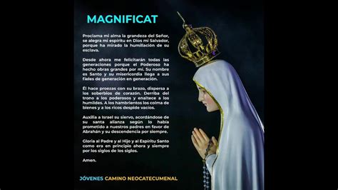 MagnÍficat Lucas 1 46 55 Canto Del Camino Neocatecumenal Youtube