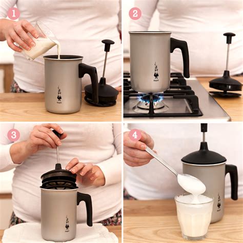 Since it makes a larger quantity of frothed milk, you may have some left over if just making a small cup of coffee for yourself. How it works: Bialetti Tuttacrema Stovetop Milk Frother