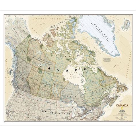 Canada Executive Wall Map National Geographic Maps Interactive Wall