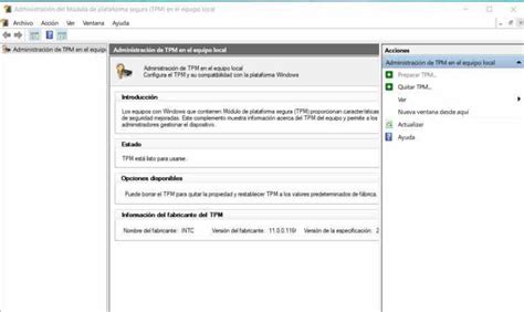 Instalaci N Y Configuraci N Del Modulo Tpm Para Windows En Pc