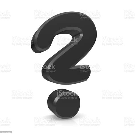 Question Mark 3d Interrogation Black Asking Sign Isolated On White