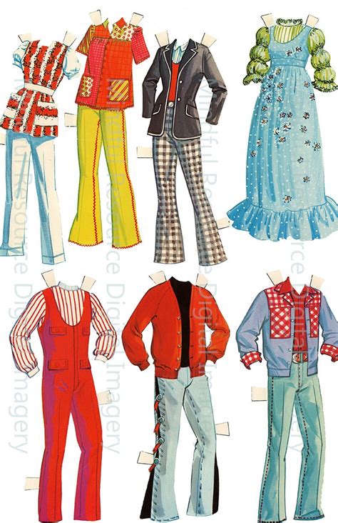 Brady Bunch Paper Dolls Vintage 70s Fashion By Mindfulresource