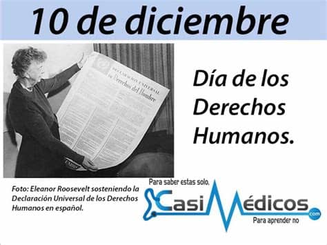 Quedan 21 días para finalizar el año. 10 de diciembre: Día de los Derechos Humanos - casiMedicos