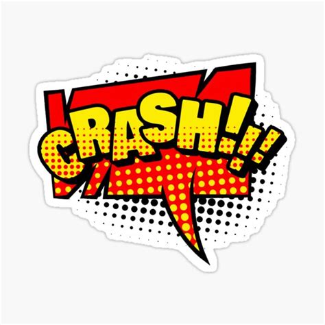 Crash Comics And Pop Art Sticker For Sale By Philiphoadley Redbubble