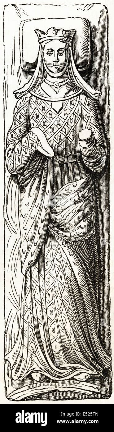 Effigy Of Eleanor Of Aquitaine Queen Of England In The 12th Century