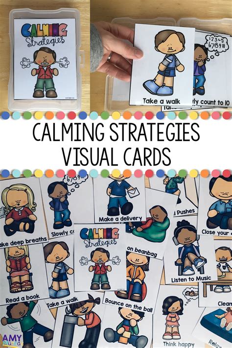 Calming Strategies Visual Cards Tpt Resources By Amy Murray Calm
