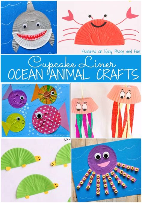 Rainbow bouncy ball process art for preschool. Ocean Animal Cupcake Liner Crafts - Easy Peasy and Fun ...