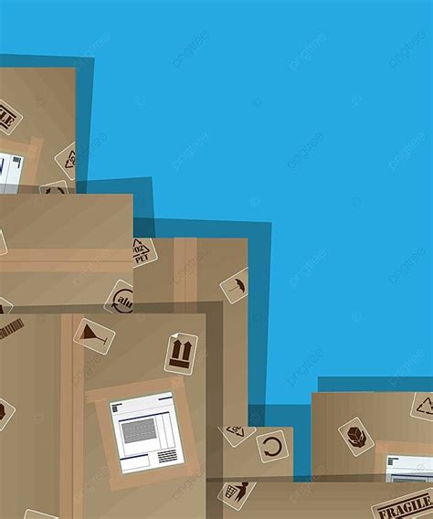 Pile Of Cardboard Boxes Cardboard Work Clip Art Vector Cardboard Work