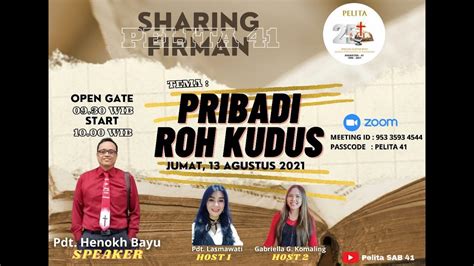 Sharing Firman Tuhan Pribadi Roh Kudus Ps Henoch Bayu Youtube