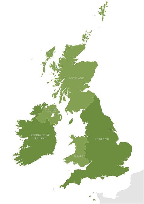 British Isles Outline Map Royalty Free Editable Vector