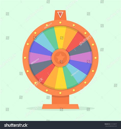 Wheel Fortune Vector Illustration Flat Empty Stock Vector Royalty Free