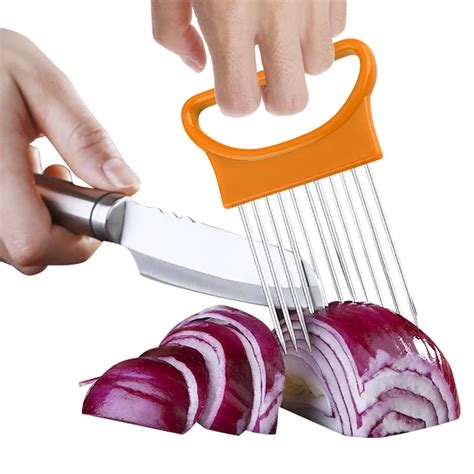 Onion Slicer Cutting Aid Guide Holder Slicing Cutter Gadget Tomato