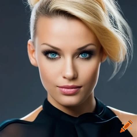 beautiful blonde czech woman symmetrical face accurate face acurate eyes