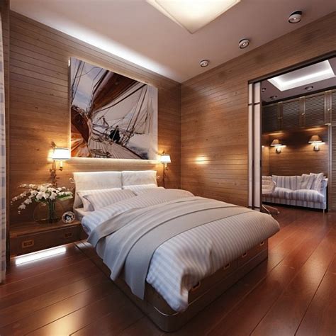 Masculine does not mean black walls, and blankets with two pillows. Travel Inspired Bedroom Designs Are Sophisticated and Elegant