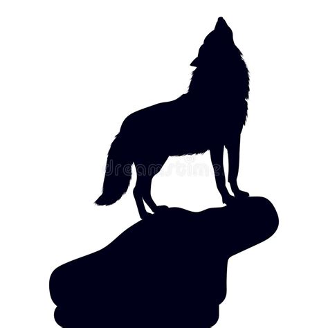Howling Wolf Head Silhouette Stock Illustrations 2254 Howling Wolf
