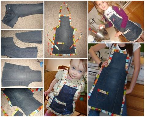 Wonderful Diy Easy Childrens Apron From Old Jeans