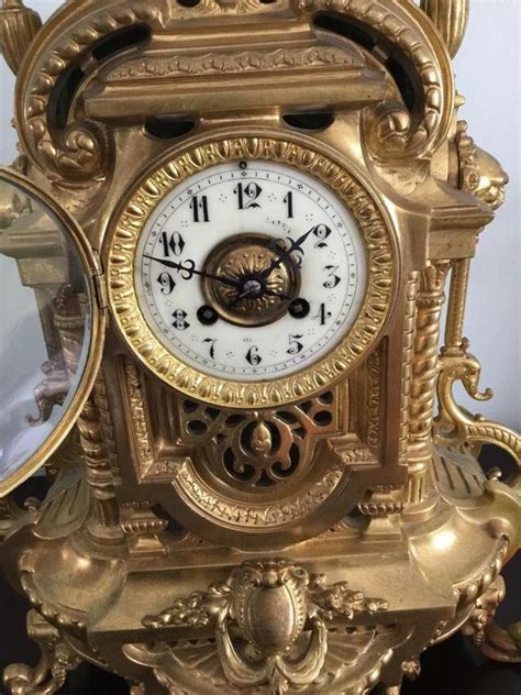 Buy French Brass Gilt Mantel Clock 19th C From Andres Antiques