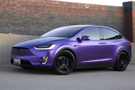 Tesla Model X Purple With Adv1 Adv05 Mv2 Advanced Aftermarket Wheels
