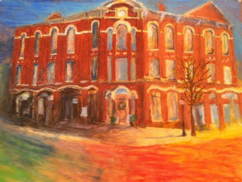 An Oil Pastel Painting Of My Sisters Old Apartment Building Painting