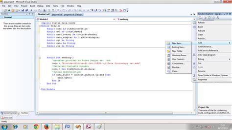 Kumpulan Source Code VB Net Cara Membuat Modul Koneksi Database MS