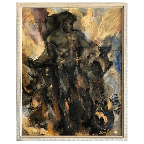 Vintage Swedish Abstract Nude Oil Painting At 1stDibs