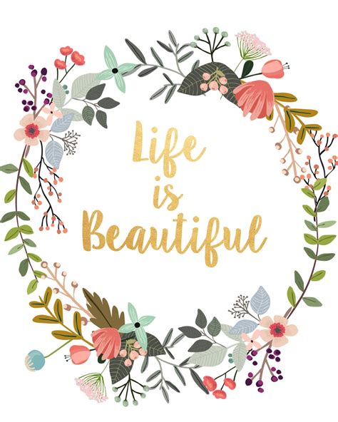 Word Art Life Is Beautiful Typography Quote By Paperstormprints