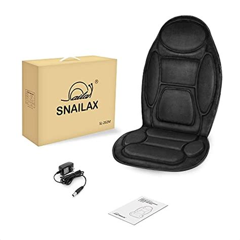 snailax memory foam massage seat cushion back massager with heat 6 vibration massage nodes and 2