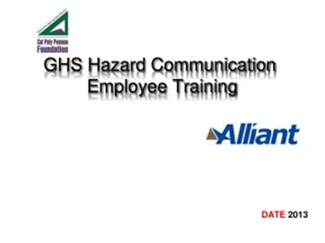 Ppt Ghs Hazard Communication Employee Training Powerpoint