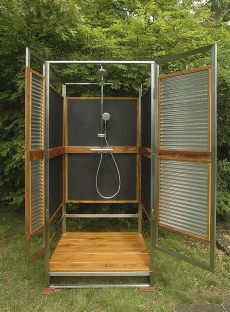 30 Cozy Outdoor Shower Ideas For Your Backyard Trendhmdcr Outdoor Shower Enclosure Diy