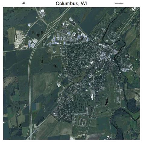 Aerial Photography Map Of Columbus Wi Wisconsin