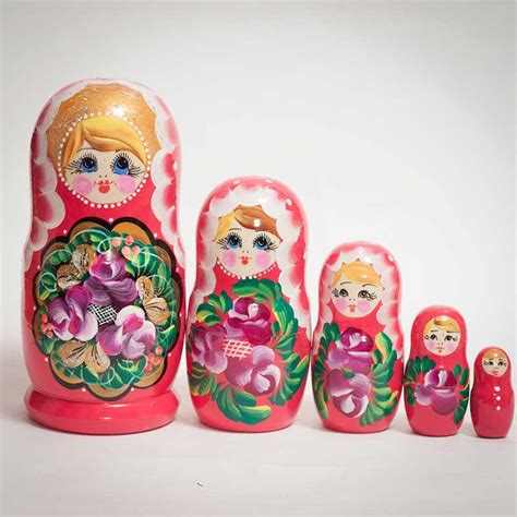 Russian Nesting Doll Red Matryoshka Valentina Stacking