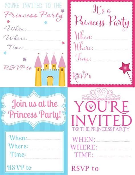 Free Printable Princess Party Invitations Seriously Adorable