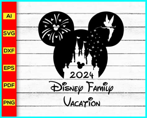 Disney Family Vacation 2024 SVG, Family Trip 2024 SVG, Mouse silhouett