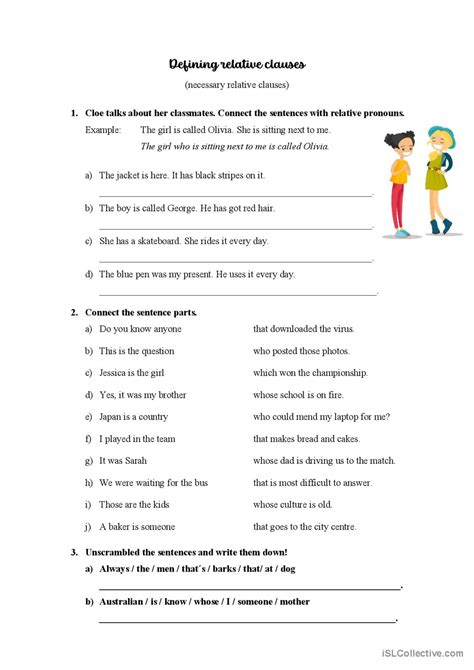 Relative Clause English Esl Worksheets Pdf And Doc