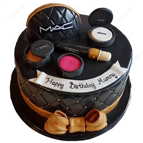 The cake is hot pink with a hand painted leopard sash and matching leopard make up bag. MAC Make Up Cake #3 - CAKESBURG Online Premium Cake Shop