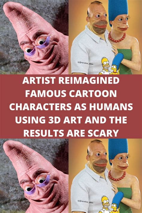 Artist Reimagined Famous Cartoon Characters As Humans Using 3d Art And